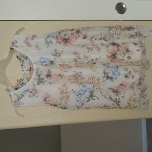 Elena Baldi Silk Italian Floral Tank Blouse M